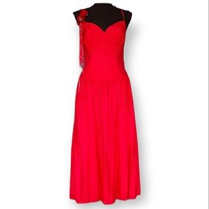 Vintage Flirtations Red Formal Dress